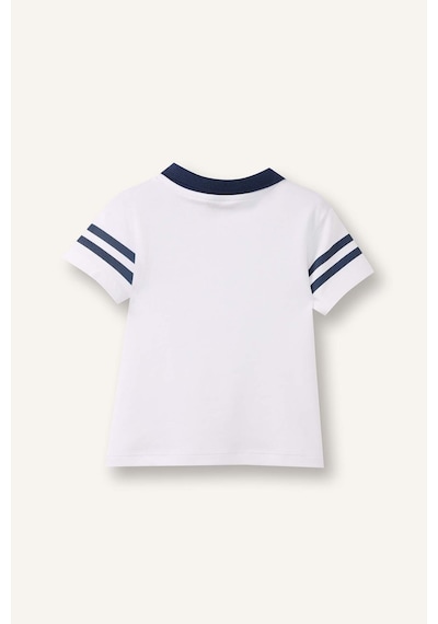 Defacto Oversıze Kısa Kollu Polo Tişört Erkek Bebek G7483a526smwt34 Beyaz-wt34