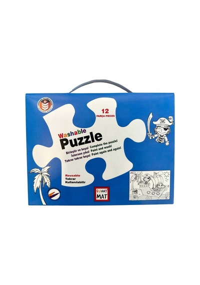 Yıkanabilir Puzzle Seti, Korsan Adası Temalı Ve Eğlenceli