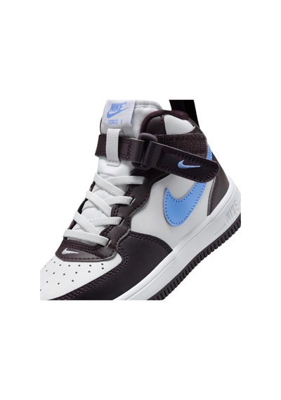 Nike Force 1 Mid Easyon Af1 Leather Unisex Sneaker White Unisex Lastik Bağcıklı Hakiki Deri Bilekli Günlük Spor Ayakkabı Beyaz Beyaz