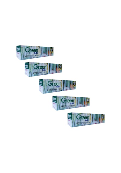 Green Pvc Streç Film Folyo - Gıdaya Uygun - 9 Mikron - 30 X 300 Metre - 5 Paket
