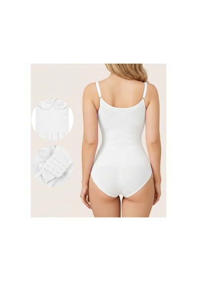Mistirik Mamey Model Örme Kumaş Toparlayıcı Çıtçıtlı Body Beyaz Renk Zıbın 4