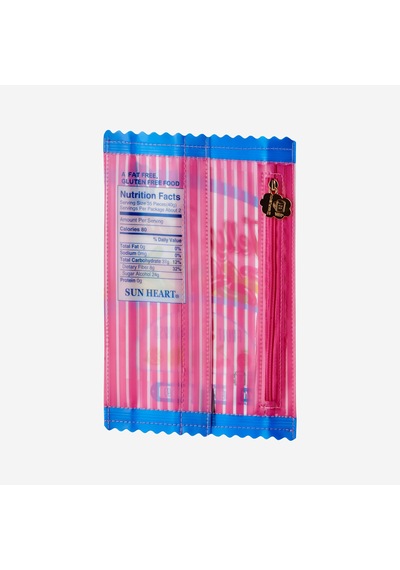 Pembe Suni Deri Jelibon Makyaj Çantası 15x21,5 Cm