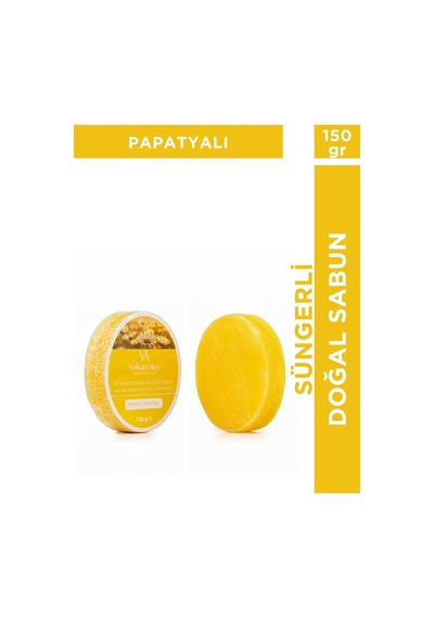 Volkan Ates Natural & Beauty Papatya Yağlı Süngerli Doğal Sabun 150 Gr