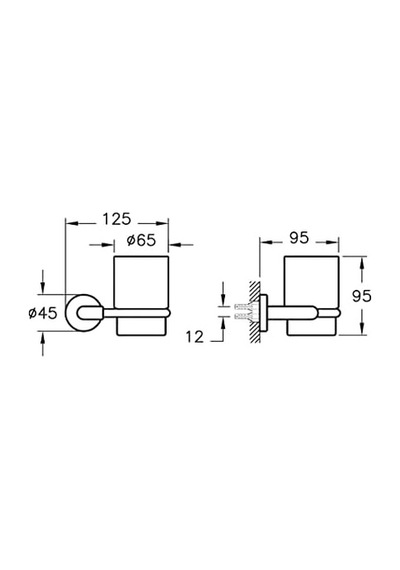 Minimax A44780 Diş Fırçalığı, Krom Siyah