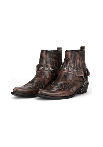 Footcourt Antik Kahverengi Erkek Kovboy Botu Western Kahverengi