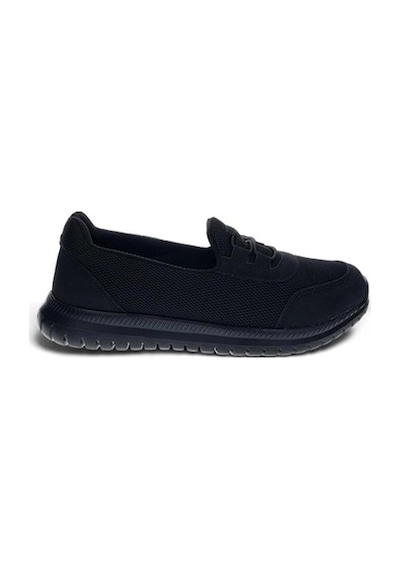 Mergenshoes Flx Siyah Günlük Fileli Kadın Babet Spor Ayakkabı Siyah