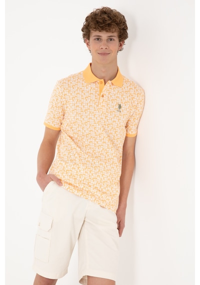 U.S. Polo Assn. Erkek Regular Fit Polo Yaka Turuncu Tişört 50306837-VR202
