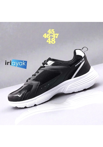 İriayak Büyük Numara 45-48 / Erkek Spor / Erkek Günlük Kullanıma Uygun Siyah - Beyaz İriayak Büyük Numara 45-48 / Erkek Spor / Erkek Günlük Kullanıma Uygun Siyah - Beyaz
