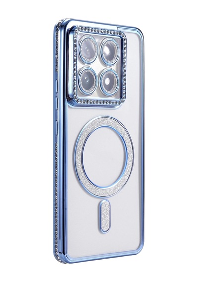 Mey İthalat Mi 14t Pro Joke Simli Magneticsafe Kılıf - Mavi