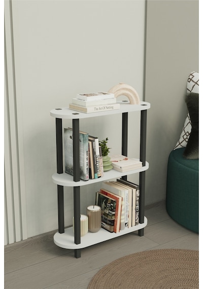 Soft 3 Katlı Modern Kitaplık Dekoratif Çok Amaçlı Kitaplık Ve Organizer Çok Raflı Düzenleyici - Beyaz Beyaz Soft 3 Katlı Modern Kitaplık Dekoratif Çok Amaçlı Kitaplık Ve Organizer Çok Raflı Düzenleyici - Beyaz Beyaz