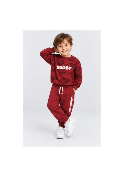 Ahengim Erkek Çocuk Rugby Topu Baskılı Pamuklu Sweatshirt Ve Pantolon Eşofman Takımı Ak119 Kırmızı Ahengim Erkek Çocuk Rugby Topu Baskılı Pamuklu Sweatshirt Ve Pantolon Eşofman Takımı Ak119 Kırmızı