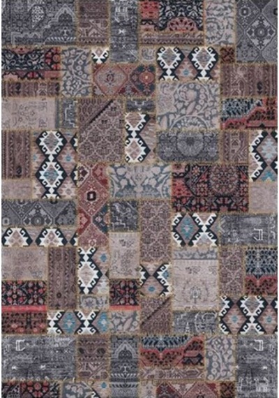 Çam Halı Gloria Td75601 Multi Patchwork Desen Dokuma Saçaklı Kili