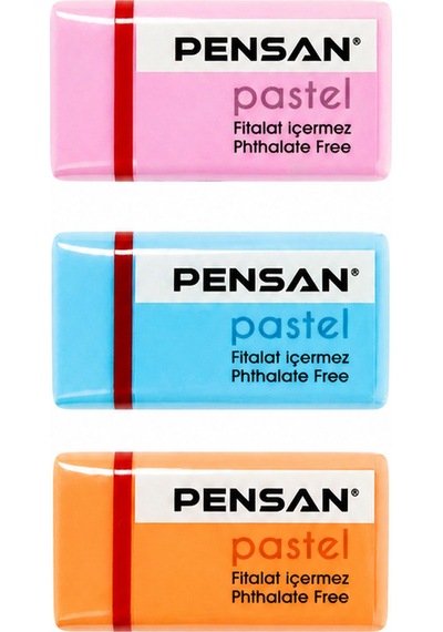 Pensan Pastel Renkli Silgi 3 Adet