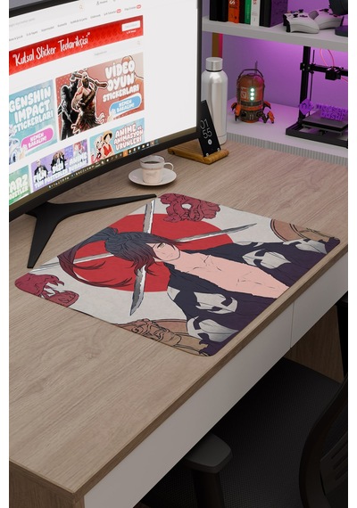 Dororo Anime V1 - 48x40 Xl Gaming Kauçuk Kaymaz Taban Mouse Pad Fare Altlığı