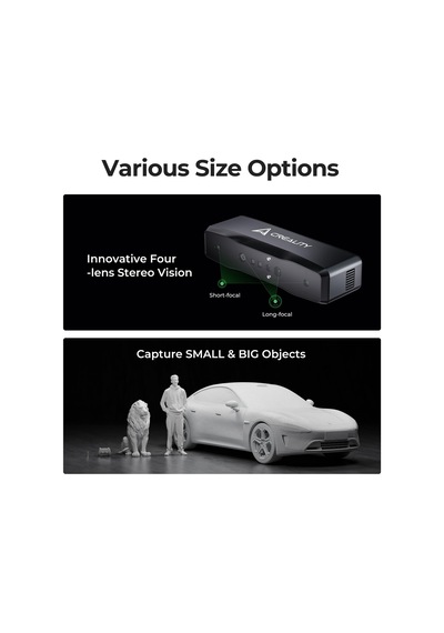 Creality Otter Lite 3d Tarayıcı, Kablosuz Tarama Wıfı6, 0,05 Mm Hassasiyet, Yenilikçi Dört Göz Tasarımı, Tüm Boyutlara Uygun, 30fps, One-shot3d, Doe3d Yapılandırılmış Işık Teknolojisi Creality Otter Lite 3d Tarayıcı, Kablosuz Tarama Wıfı6, 0,05 Mm Hassasiyet, Yenilikçi Dört Göz Tasarımı, Tüm Boyutlara Uygun, 30fps, One-shot3d, Doe3d Yapılandırılmış Işık Teknolojisi