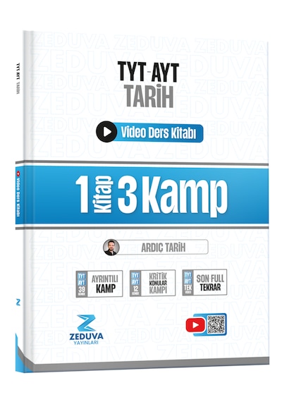 Zeduva Yayınları Ardıç Tarih TYT-AYT Tarih  1 Kitap 3 Kamp Video Ders Kitabı