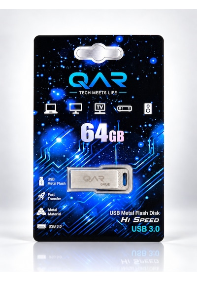 Qar Usb Flash Bellek High Speed 64 Gb Usb 3.0  Güvenli