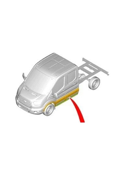 Yok Yok Oto Ford Transit Çift Kabin Arka Paspas V-363