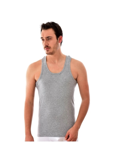 Berrak Erkek Gri 6'lı Klasik Pamuklu Atlet 001