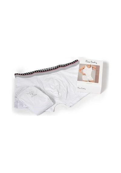 Pierre Cardin Erkek Stretch Atlet Boxer Çamaşır Takımı Kutulu Beyaz