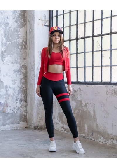 Lismina Kırmızı Uzun Kollu Spor Ceket