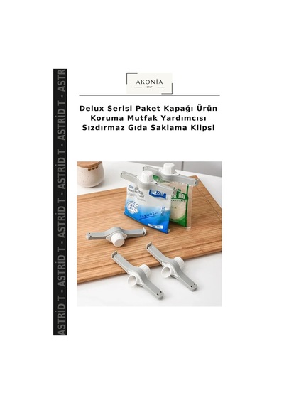 Delux Serisi Paket Kapağı Ürün Koruma Mutfak Yardımcısı Sızdırmaz Gıda Saklama Klipsi Çok Renkli