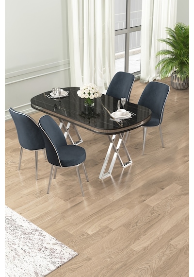 Canisa Lai Serisi 90x168 Lak Panel Sonata Masa Ve 4 Antrasit Sandalye Krom Kaplama Ayak Sonata Masa Antrasit Sandalye Ayaklar Krom Canisa Lai Serisi 90x168 Lak Panel Sonata Masa Ve 4 Antrasit Sandalye Krom Kaplama Ayak Sonata Masa Antrasit Sandalye Ayaklar Krom