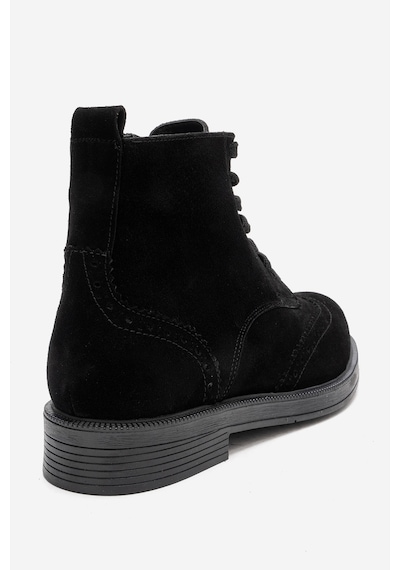 Luvishoes Nelvy Siyah Süet Hakiki Deri Kadın Bot Siyah