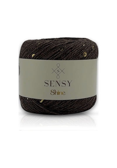 Sensy Shine Pullu Örgü Ipi Kahverengi