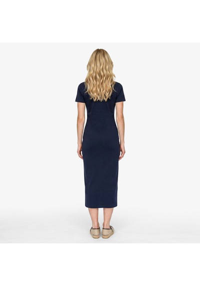Nautica Kadın Lacivert Slim Fit Kısa Kollu Elbiseçizgili65d750t