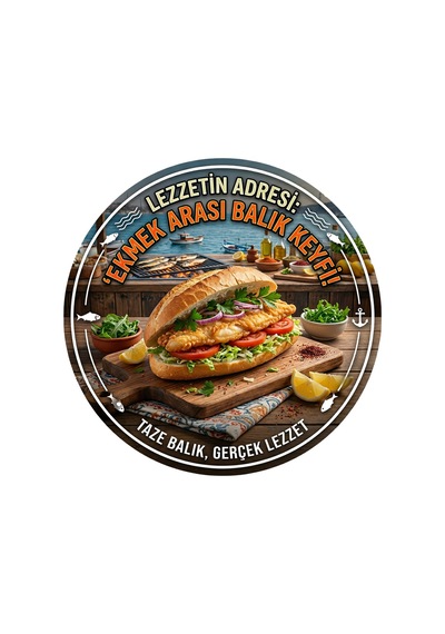Balık Ekmek Temalı Balık Restoranları Balıkçılar İçin Ahşap Duvar Kapı Dekoratif Süs Tablo 2