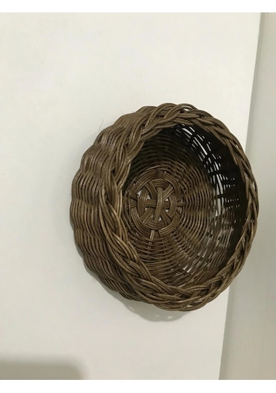 Yuvarlak Rattan Sepet Çok Renkli