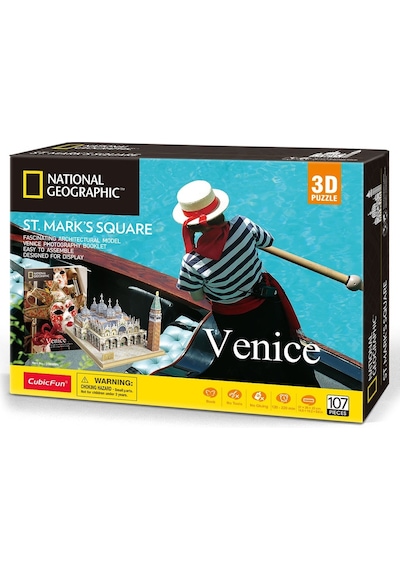 National Geographic San Marco Meydanı 3d Puzzle 107 Parça