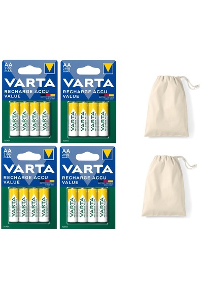 Varta 56616 Şarj Edilir Value 16 Adet 2100mah Aa Kalem Pil+kese