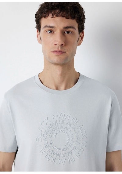 Mavi M0613531-70075 Mavi Black Baskılı T-shirt Erkek Tişort Gri