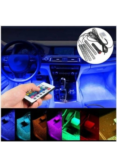 Müziğe Sese Duyarlı Ayak Altı Led Kumandalı Rgb Ayak Aydınlatması (554570413)