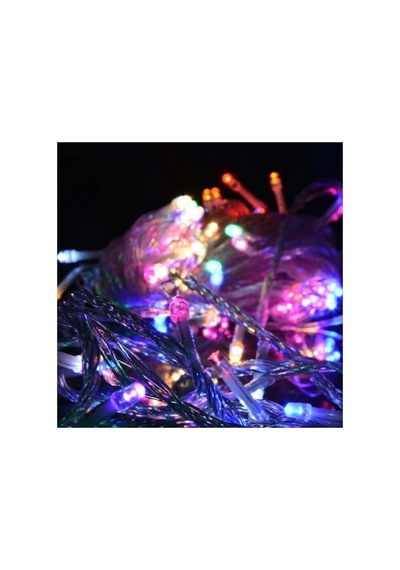 8 Fonksiyonlu 2 Metre 200 Led 10 Saçak Rgb Led Perde Aydınlatma Beyaz