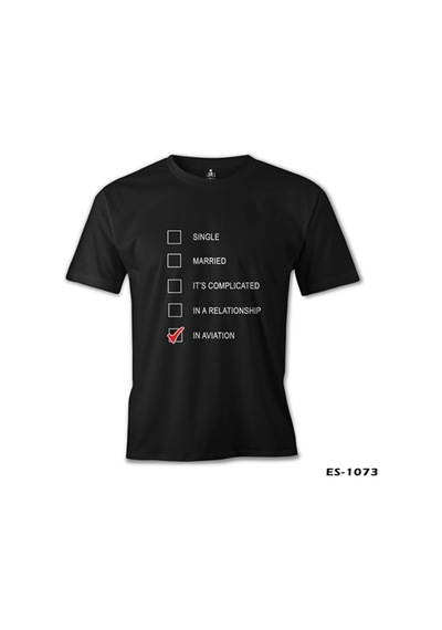 Uçuş - In Aviation Siyah Erkek Tshirt