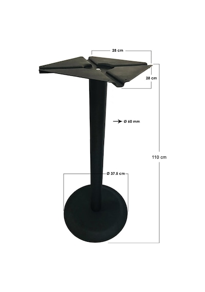 İremmetal Metal Masa Ayağı Bistro Ayak 110Cm