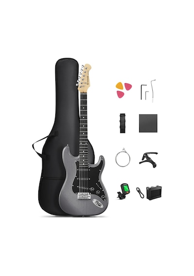 Donner Dst-80 St Elektro Gitar Seti Matton Black