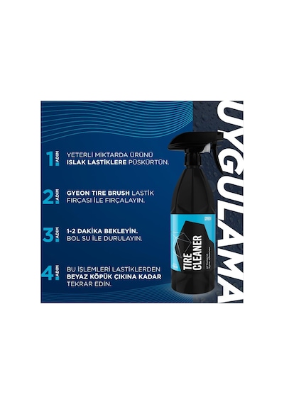 Gyeon Q²m Tire Cleaner Araç Lastik Kauçuk Güçlü Temizleyic1000 Ml
