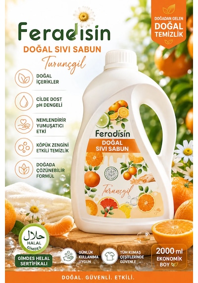 Doğal Sıvı El Sabunu 2 Lt. Turunçgiller