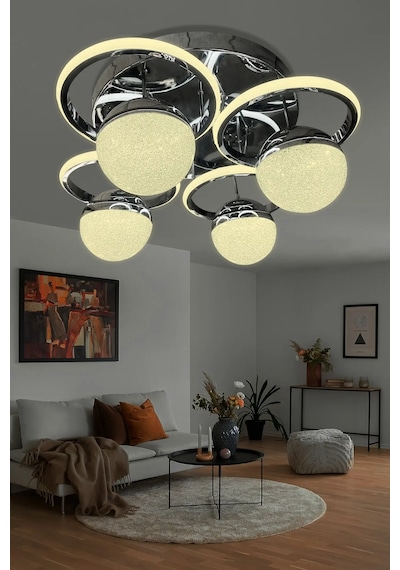 Vera 4 Lü Modern Plafonyer Led Avize Çok Renkli