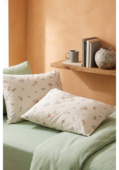 Blush Pamuklu 2'li Yastık Kılıfı 50x70 Cm Çok Renkli