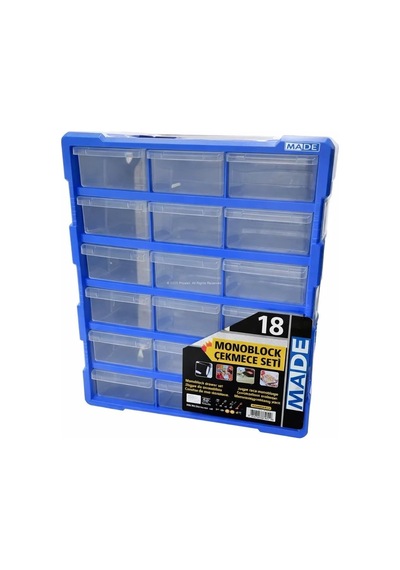 Proalet Monoblock Çekmece Seti 18'li, Büyük Boy, 38,1x15,7x47,5 Cm, Vida, Hobi, Parça Saklama Kutusu, Atölye, Büro Diğer Proalet Monoblock Çekmece Seti 18'li, Büyük Boy, 38,1x15,7x47,5 Cm, Vida, Hobi, Parça Saklama Kutusu, Atölye, Büro Diğer