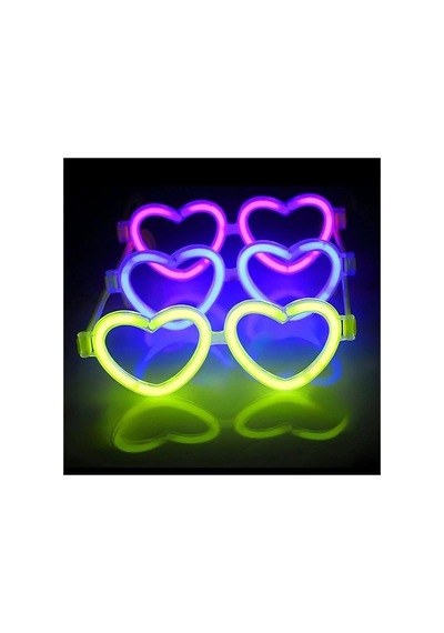 Glow Kalpli Fosforlu Gözlük 6 Lı Renkli Set Neon Parti - Parti Gözlüğü & Maske - Parti Ve Kutlama 0 - 99