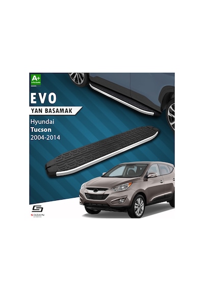 S-dizayn Hyundai Tucson 2 Evo Krom Yan Basamak 173 Cm 2004-2014 A+ Kalite