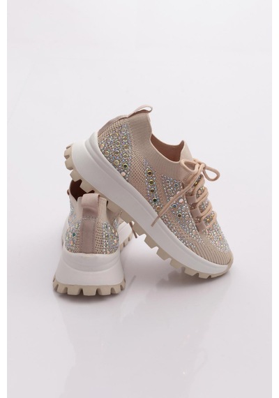 Dgn 301 Kadin Sneaker Ayakkabi Bej