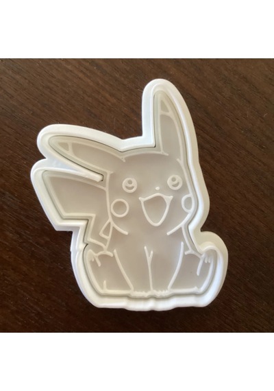 Mizaku Pikachu Pokemon Temalı Kurabiye Kalıbı Beyaz