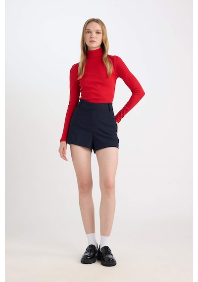 DeFacto Coool Slim Fit Dar Kesim Normal Bel Basic Düz Şort D5250AX24AUNV245 Lacivert